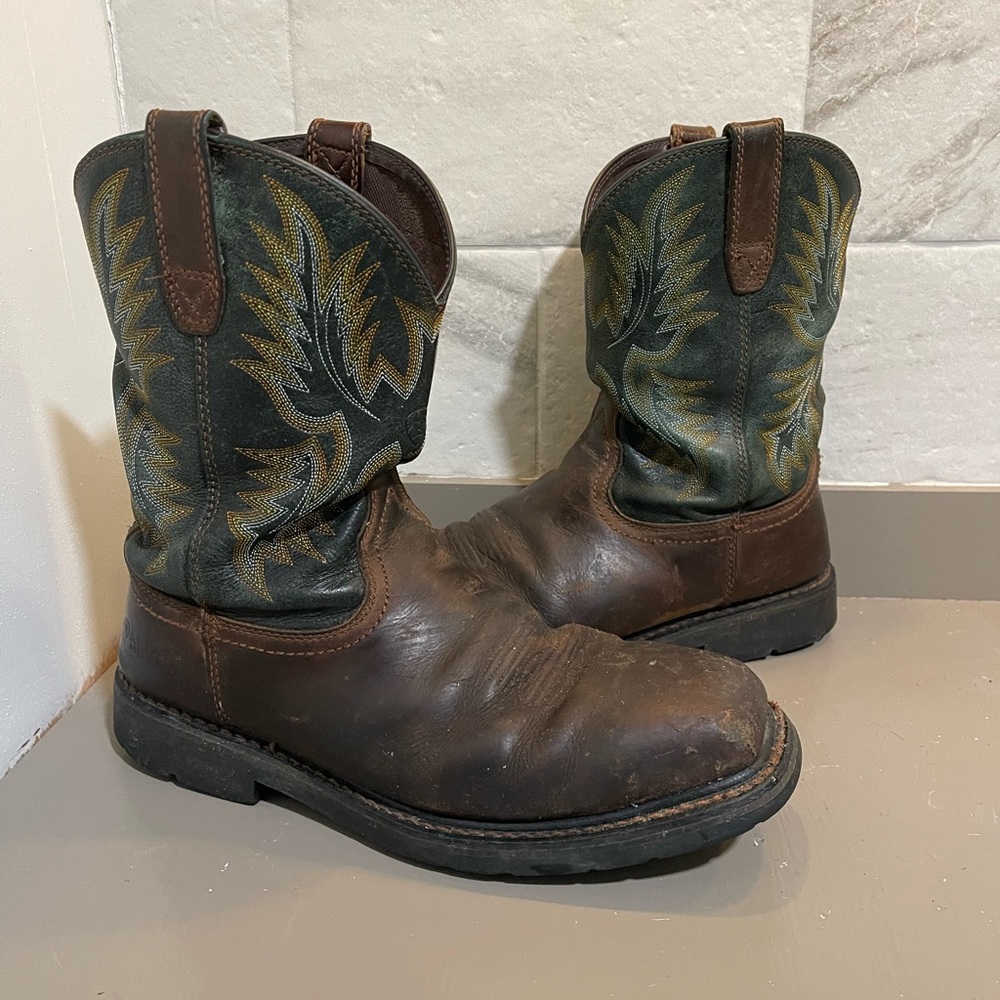 Ariat Men's Sierra Wide Square Steel Toe Work Boots Size 12 E